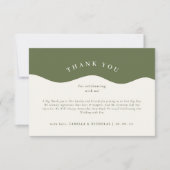 Chic Wavy Patroon Wedding Dank u kaart (Voorkant)