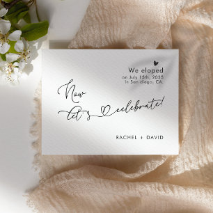 Chic We Eloped Nu Laten We Het Vieren Foto Elopeme Kaart