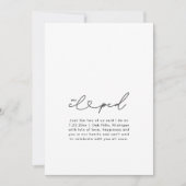 Chic We Eloped Script Hart Bruiloft Fotokaart Kaart (Voorkant)