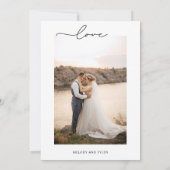 Chic We Eloped Script Hart Bruiloft Fotokaart Kaart (Achterkant)