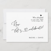 Chic We Elopeden Nu Laten We Het Vieren Foto Elope Kaart (Voorkant)