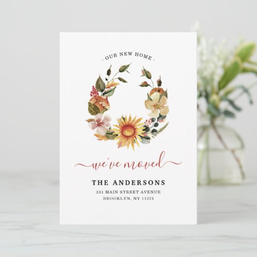 Chic We hebben de Herfst van de herfst Floral Wrea Aankondiging (Staand voorkant)