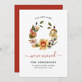 Chic We hebben de Herfst van de herfst Floral Wrea Aankondiging (Voorkant / Achterkant)