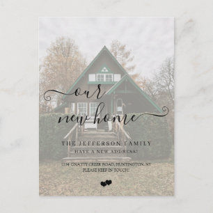 Chic We hebben Faux Vellum Effect Foto van A verpl Aankondigingskaart