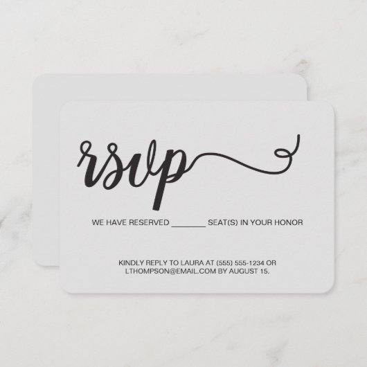 Chic We hebben gereserveerde zitplaatsen voor u Sj Informatiekaartje (Voorkant / Achterkant)