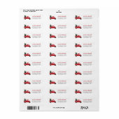 Chic We hebben Red Truck Kerstboom Snow Man verpla Etiket (Full Sheet)