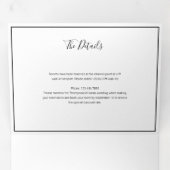 Chic Weddenfoto met RSVP QR-code en details Drieluik Uitnodiging (Binnenzijde eerst)