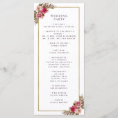 Chic Wedding Ceremony Program Waterverf Paars Programmakaart (Achterkant)