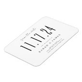 Chic Wedding Date Niet-foto opslaan Datum Magneet (Linkerzijde)