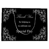 Chic Wedding Day  Lijst en bloemen Groot Cadeauzakje (Achterkant)