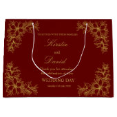 Chic Wedding Day Lijst en bloemen Groot Cadeauzakje (Voorkant)