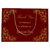 Chic Wedding Day Lijst en bloemen Groot Cadeauzakje (Achterkant)