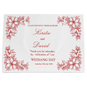 Chic Wedding Day Lijst en bloemen Groot Cadeauzakje