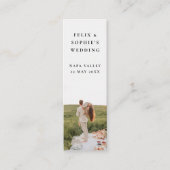 Chic Wedding Favor Minimalist Mini Bladwijzer Card Mini Visitekaartje (Voorkant)