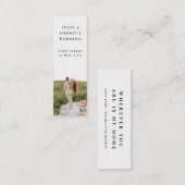 Chic Wedding Favor Minimalist Mini Bladwijzer Card Visitekaartje (Voorkant / Achterkant)