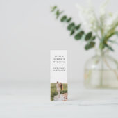 Chic Wedding Favor Minimalist Mini Bladwijzer Card Visitekaartje (Staand voorkant)