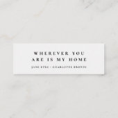 Chic Wedding Favor Minimalist Mini Bladwijzer Card Visitekaartje (Achterkant)