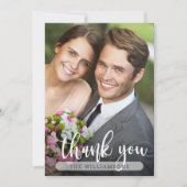 Chic Wedding Foto Hartelijk dank Bedankkaart (Voorkant)