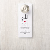 Chic Wedding Guest Shh en Welcome Message Deurhanger (Op knop)