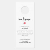 Chic Wedding Guest Shh en Welcome Message Deurhanger (Achterkant)