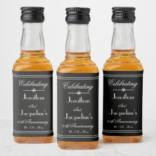 Chic Wedding Jubileum Mini Liquor Bottle Labels Likeurfles Etiket