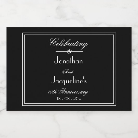Chic Wedding Jubileum Mini Liquor Bottle Labels Likeurfles Etiket (Enkel label)