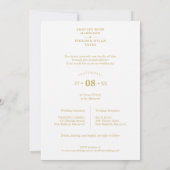 Chic Wedding Luxury Golden Branches Lijst Foto (Achterkant)