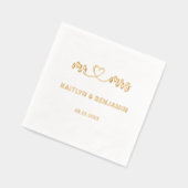 Chic Wedding Mr. & Mrs. Real Gold Folie Servetten (Links)
