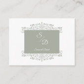 Chic Wedding Ornamental Initials Coronavirus Informatiekaartje (Voorkant)