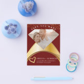 Chic Wedding Ring Save the Date Photo Card Flyer (Enkel)