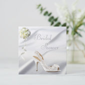 Chic Wedding Shoe & Bouquet Vrijgezellenfeest Kaart (Staand voorkant)