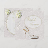 Chic Wedding Shoe Paisley Lace Vrijgezellenfeest Kaart (Voorkant / Achterkant)