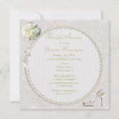 Chic Wedding Shoe Paisley Lace Vrijgezellenfeest Kaart (Achterkant)