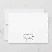 Chic Wedding Thank You White Flat Note Card Notitiekaartje (Voorkant)