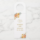 Chic wedding with orange floral Illustration Flessenhanger (Voorkant)