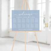 Chic Welcome Dusty Blue 12 Table Wedding Seating Acryl Bord
