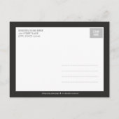 Chic Welkom Geboorteaankondiging - Blauw Aankondigingskaart (Achterkant)