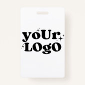 Chic-werknemersnaam Tag Custom Business Logo Perso Badge (Achterkant)