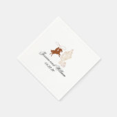 Chic Westerne donkerbruine bruiloft Servet (Hoek)