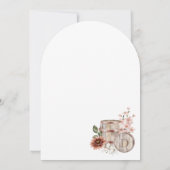 Chic Westerne Waterverf Floral Cowboy Baby shower Kaart (Achterkant)