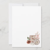 Chic Westerne Waterverf Floral Cowboy Baby shower Kaart (Achterkant)