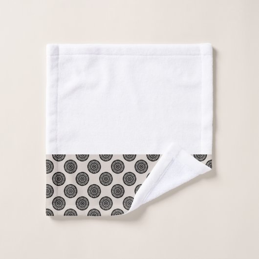 Chic Wheel Pattern Mocha Brown Bad Handdoek (Wasdoekje)