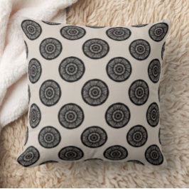 Chic Wheel Pattern Mocha Brown Kussen