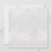 Chic Whimsical Bloemen monogram bruiloft Bedankkaart (Achterkant)