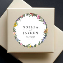 Chic Whimsical  Bloemen monogram bruiloft