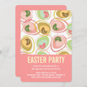 Chic Whimsical Chicken Easter Hunt Party Invite Kaart (Voorkant / Achterkant)