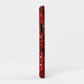 Chic whimsical red black glitter monogram Case-Mate iPhone case (Achterkant/rechts)