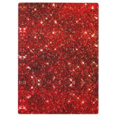Chic whimsical red black glitter monogram klembord (Achterkant)