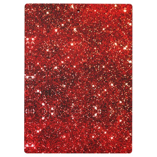 Chic whimsical red black glitter monogram klembord (Achterkant)