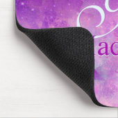 Chic whimsical roze paarse ombre glitter monogram muismat (Hoek)